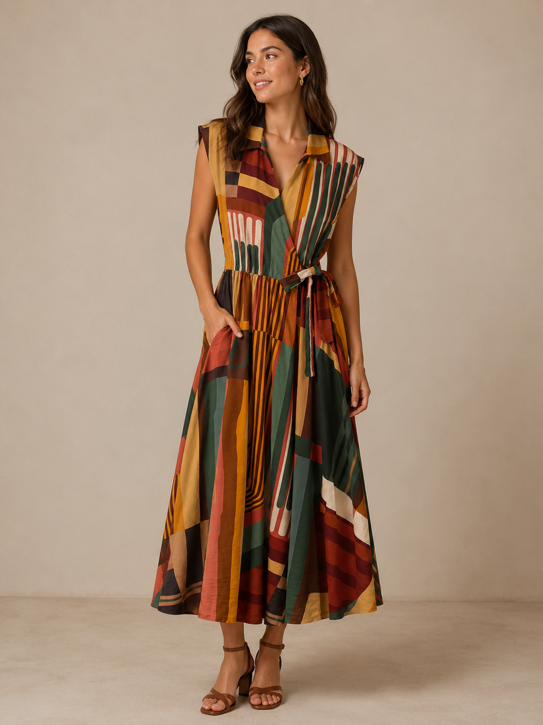 Vestido midi cruzado Giulia