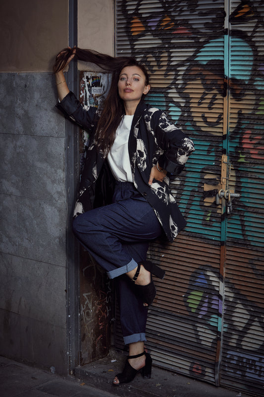 Black skull blazer 