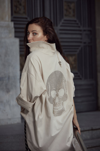Beige skull shirt