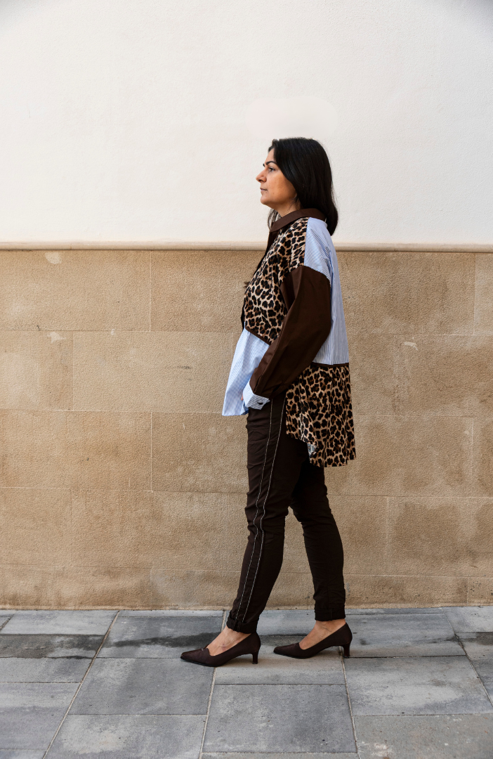 Camisa manga larga leopardo