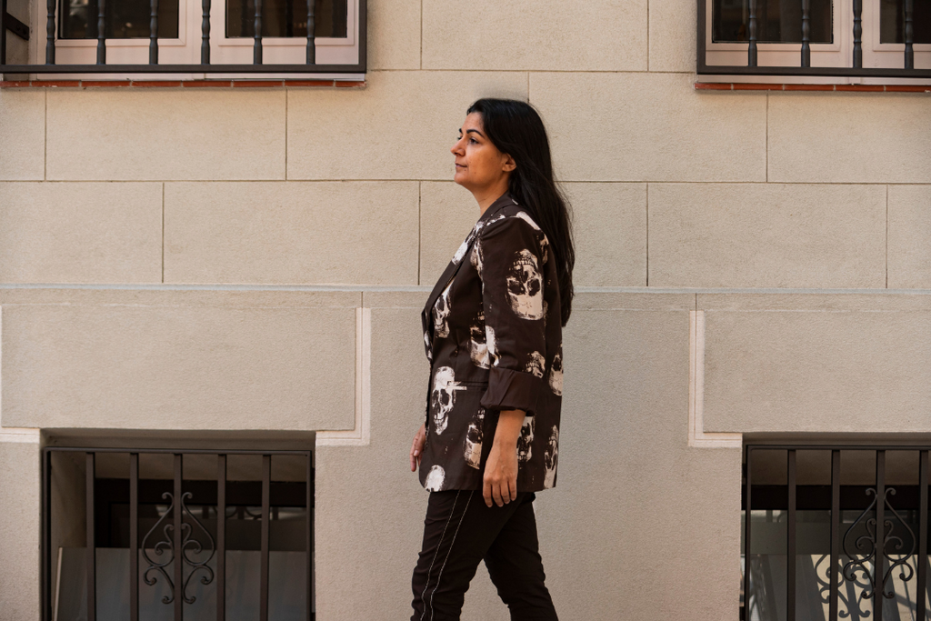 Blazer calaveras color marrón