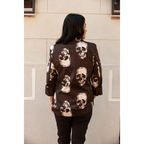 Blazer calaveras color marrón