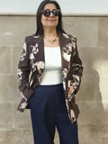 Blazer marron à tête de mort 
