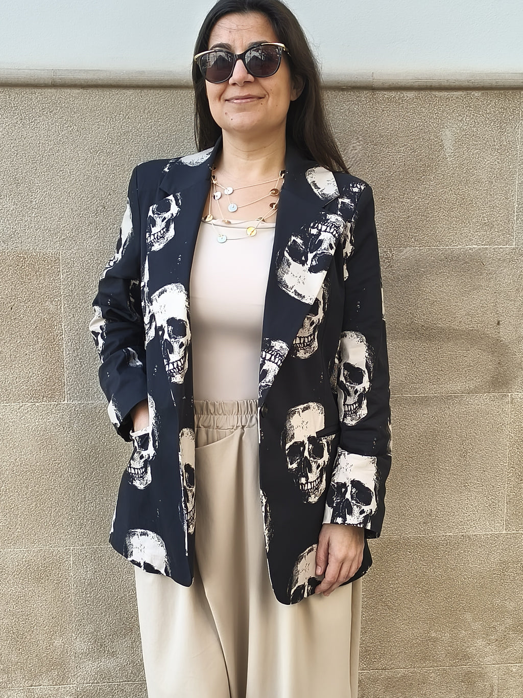 Black skull blazer 
