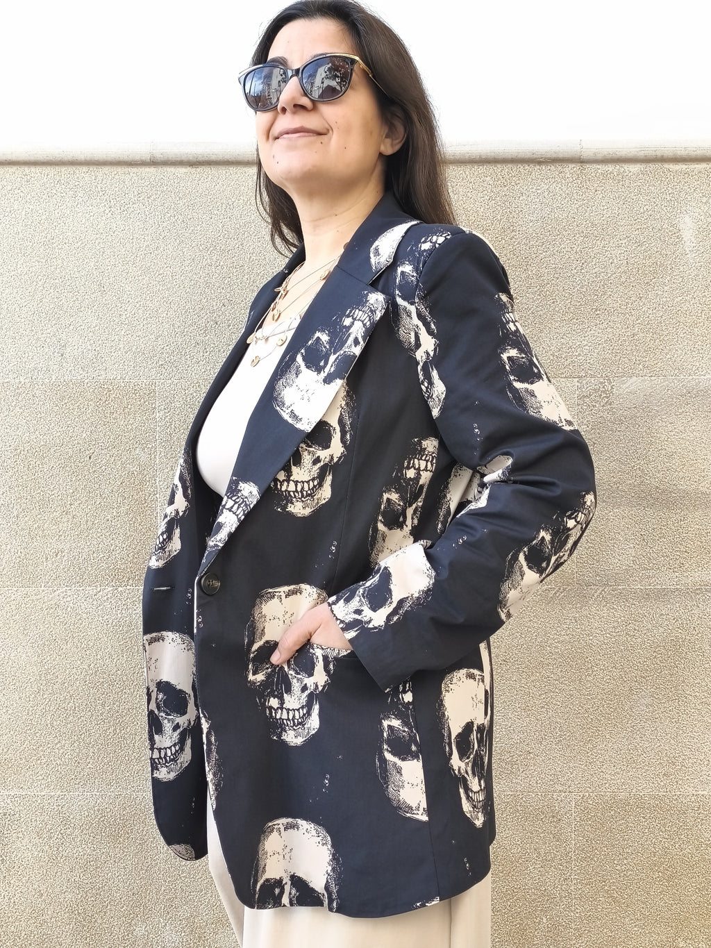 Black skull blazer 