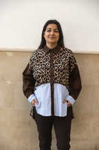 Camisa manga larga leopardo