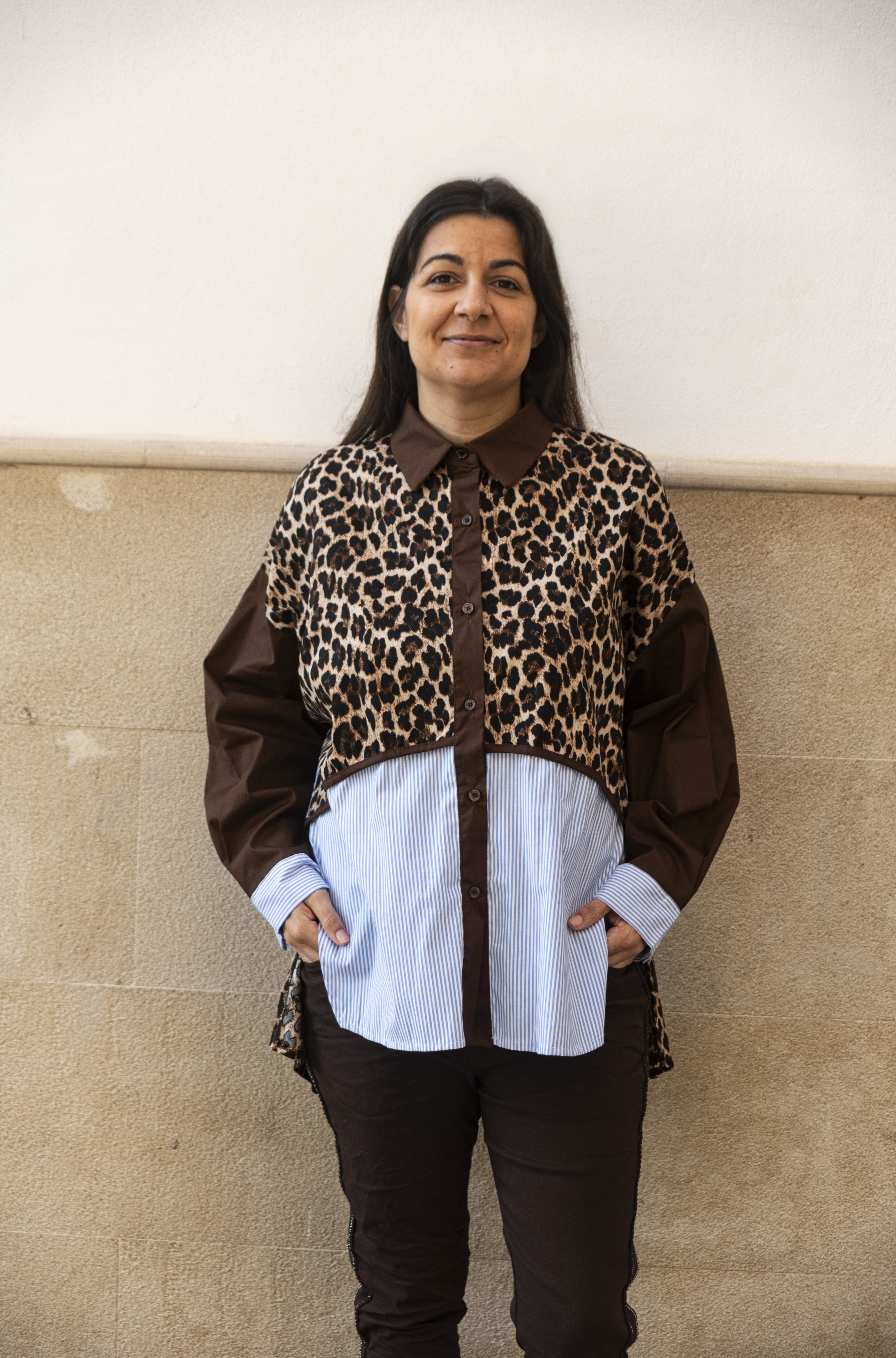 Camisa manga larga leopardo