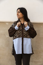 Camisa manga larga leopardo