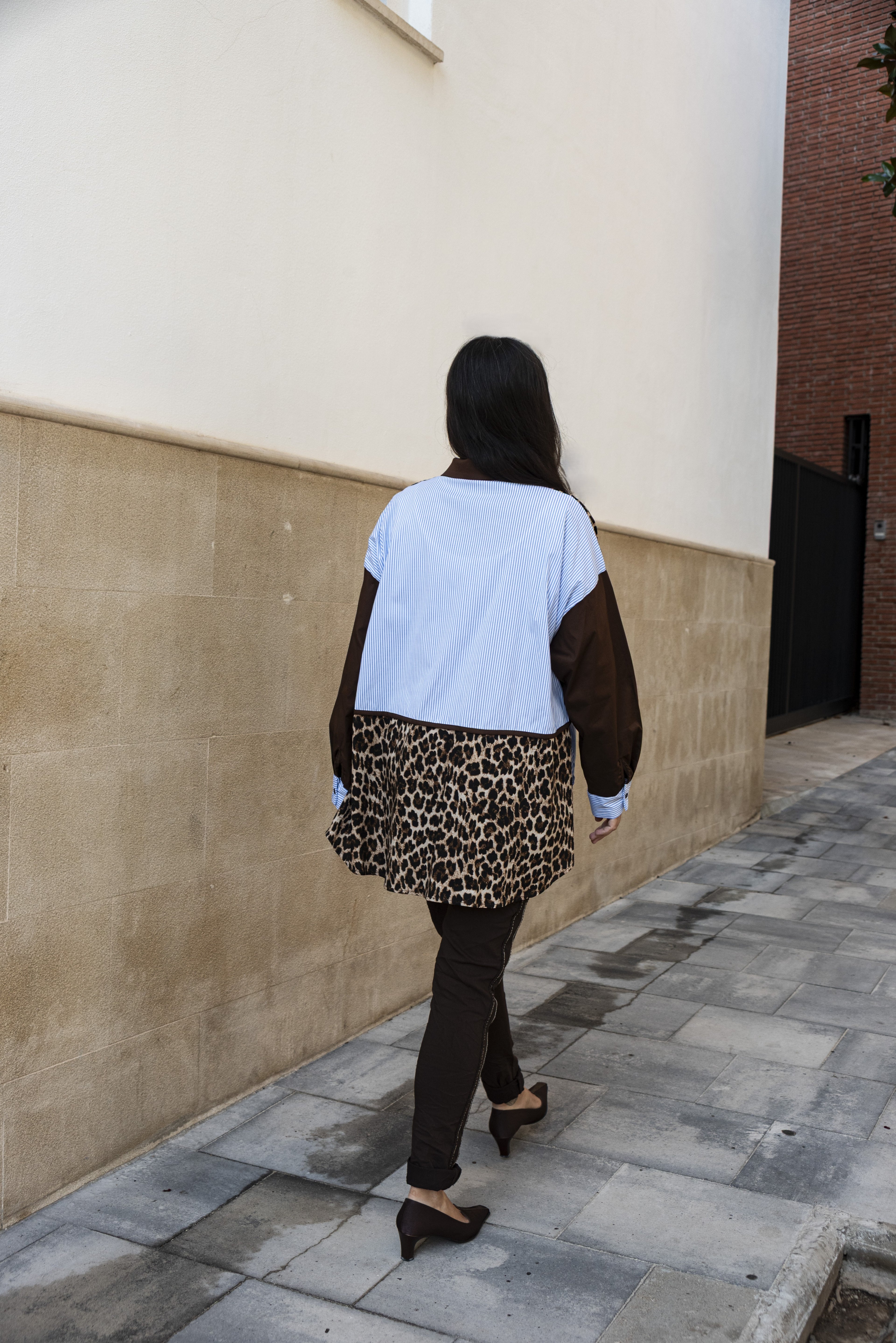 Camisa manga larga leopardo