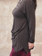 Camiseta lisa marrón