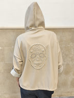 Chaqueta con capucha beige