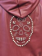 Caqueta con capucha burdeos