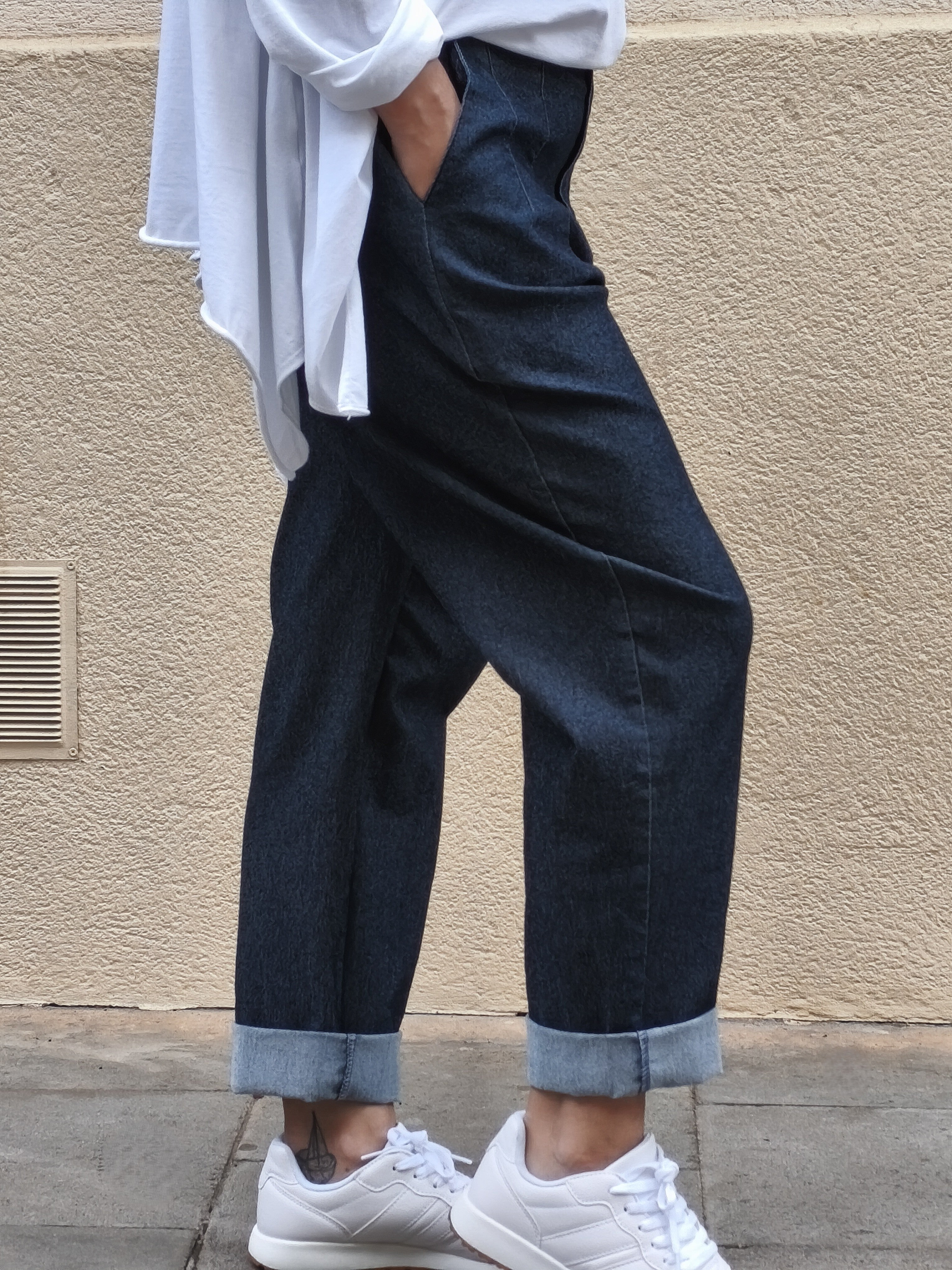 Pantalon denim azul