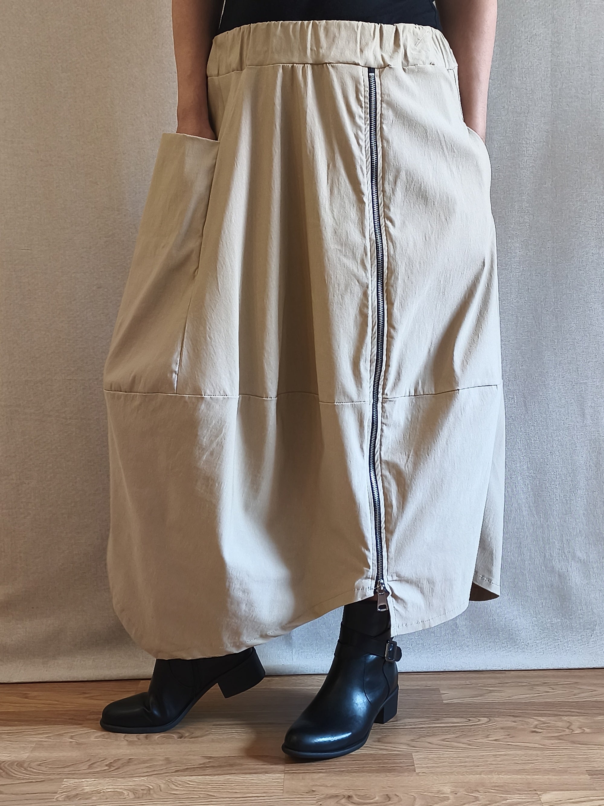 Falda con cremallera