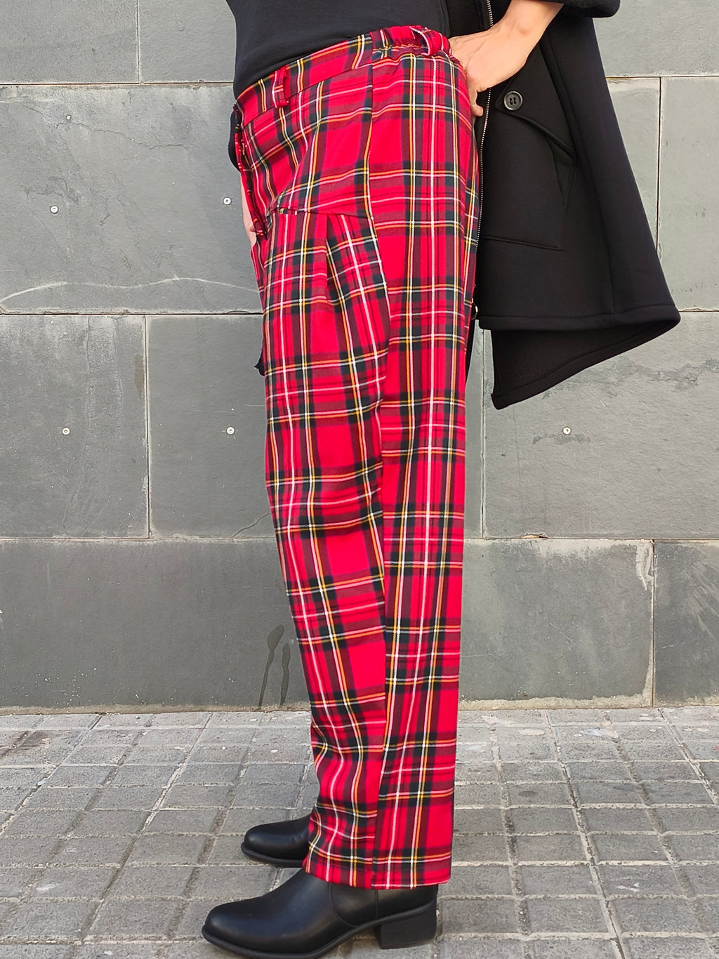 Pantalón de pitillo a cuadros