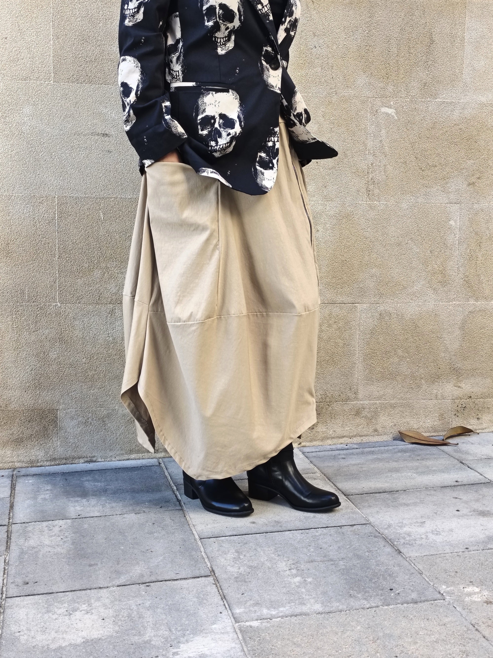 Falda con cremallera