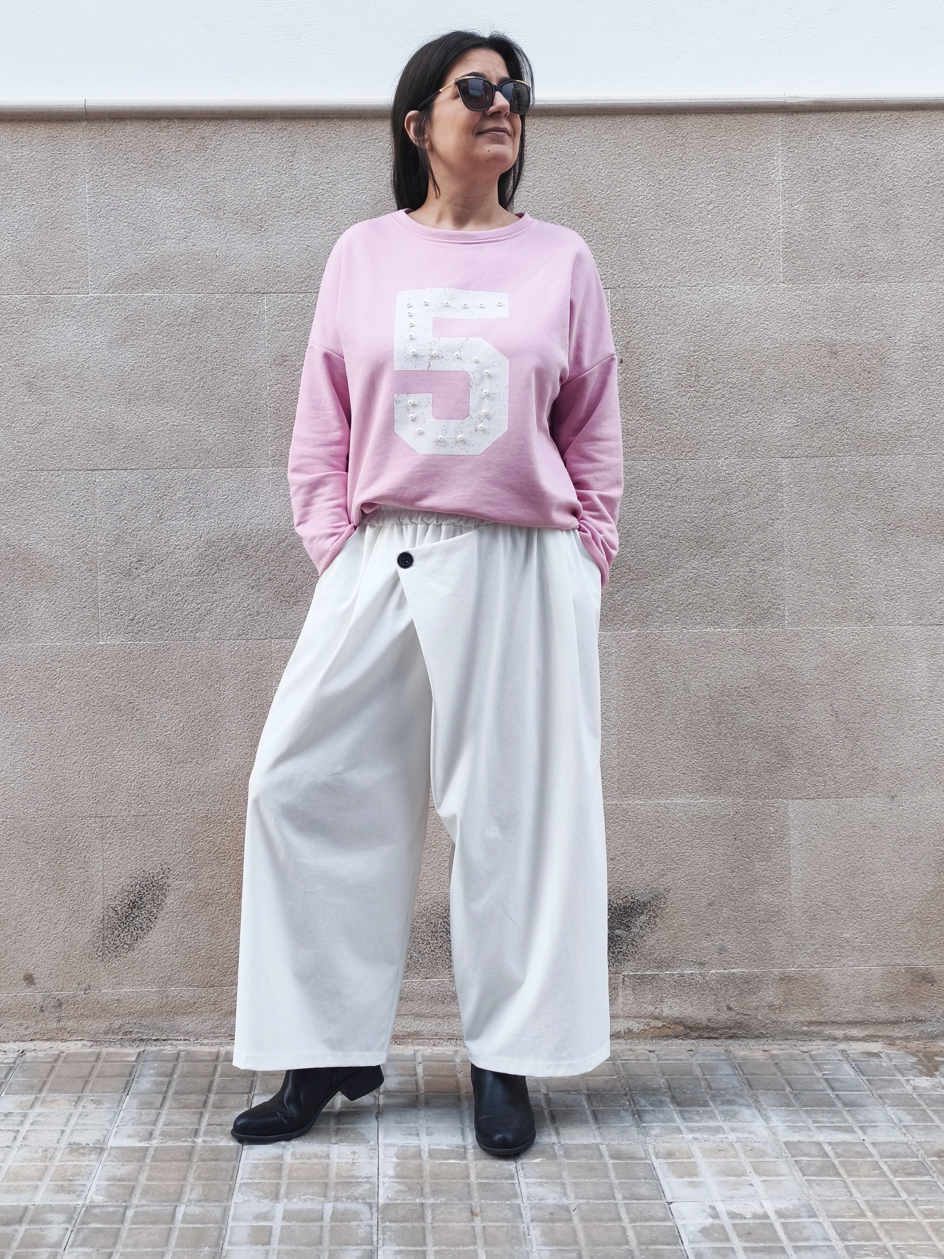 Pantalón Charlie blanco