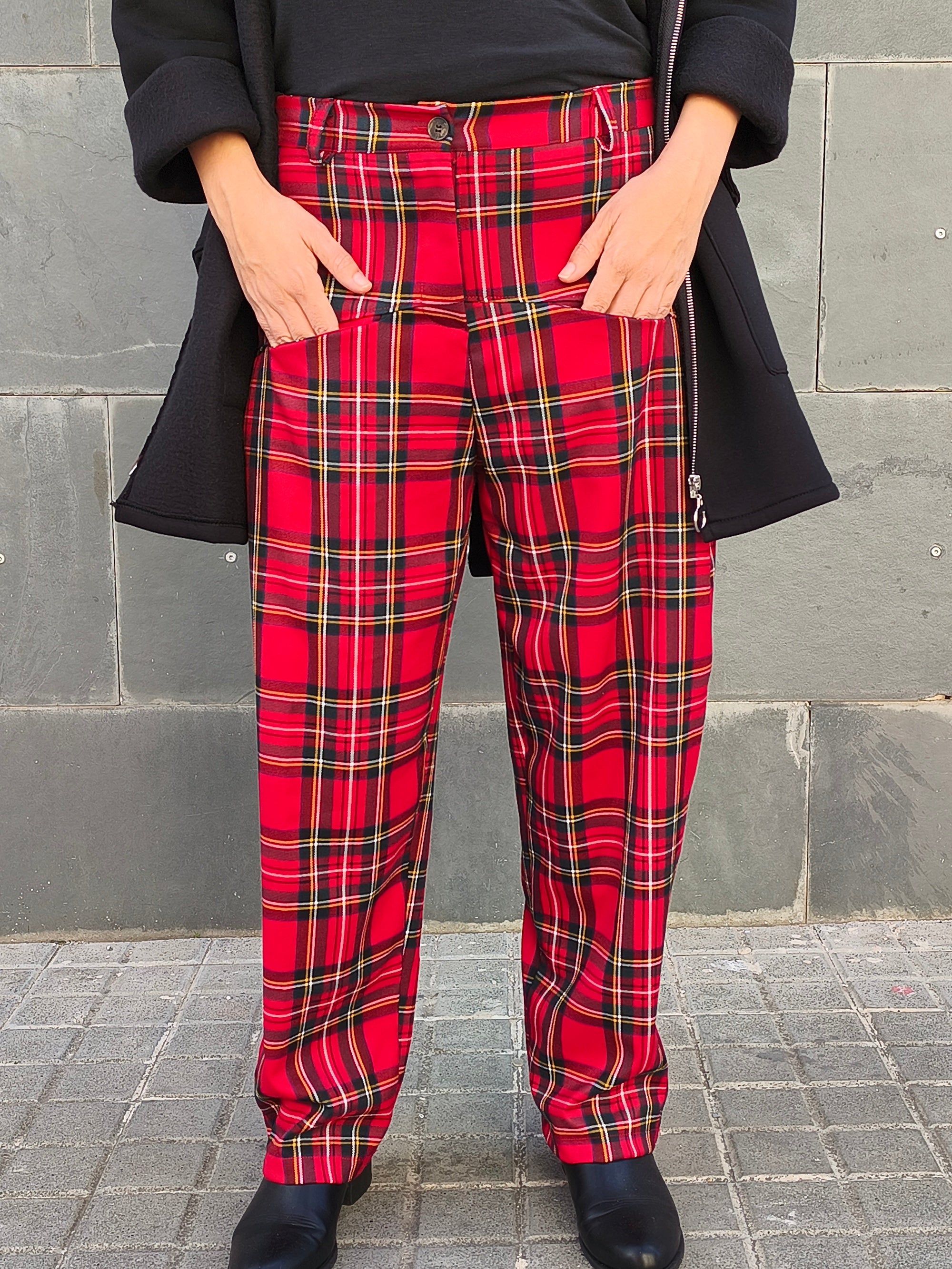 Pantalón de pitillo a cuadros