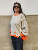 Sudadera estilo oversize marrón