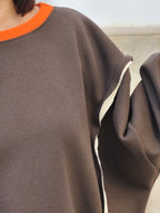 Sudadera estilo oversize marrón