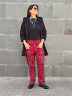 Pantalón de pitillo a cuadros